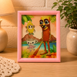 Cartoon Jungle Friends Diamond Painting Kit (1Pc)