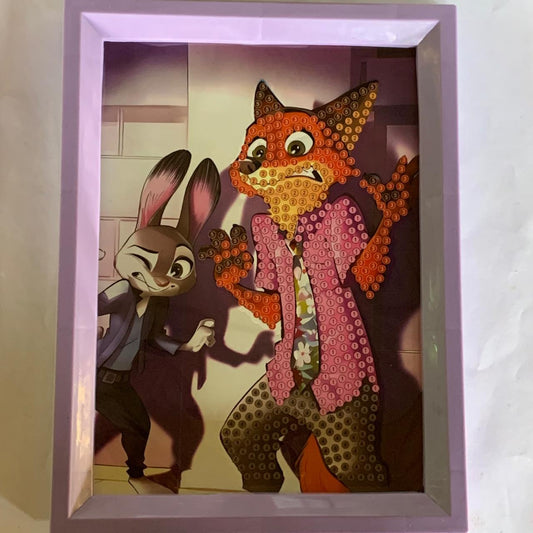 Clever Fox & Bunny Diamond Painting Kit (1Pc)