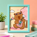 Cute Rockstar Bear Diamond Painting Kit (1Pc)