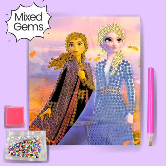 Daring Sisters Diamond Painting Kit Assorted Gems ( 1pc )