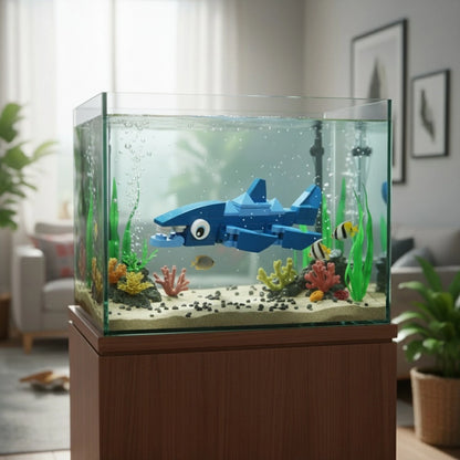 Mosasaurus Building Block (1Pc) in the tank.