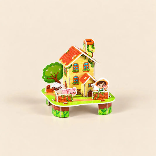 Farm Friends Cottage 3D Puzzle (1 pc)