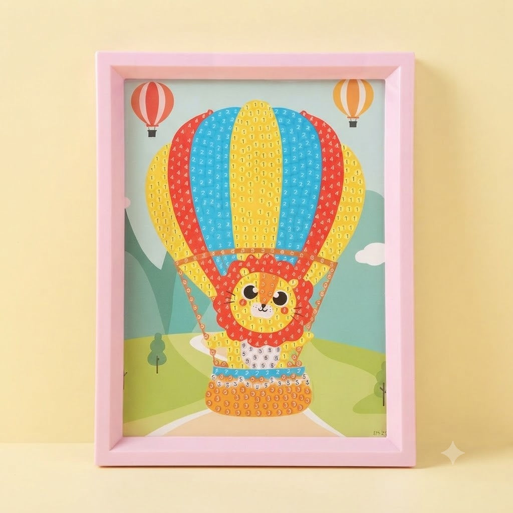 Flying Bear Balloon Diamond Painting Kit (1Pc)