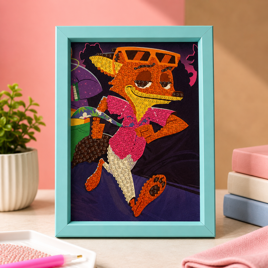 Funky Fox Diamond Painting Kit (1Pc)