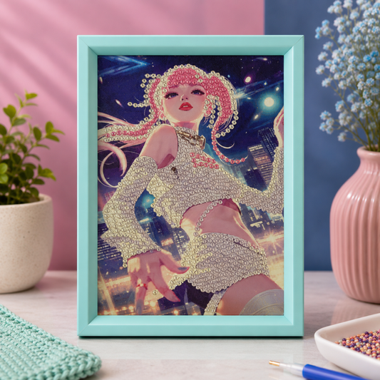 Futuristic Diva Girl Diamond Painting Kit (1Pc)