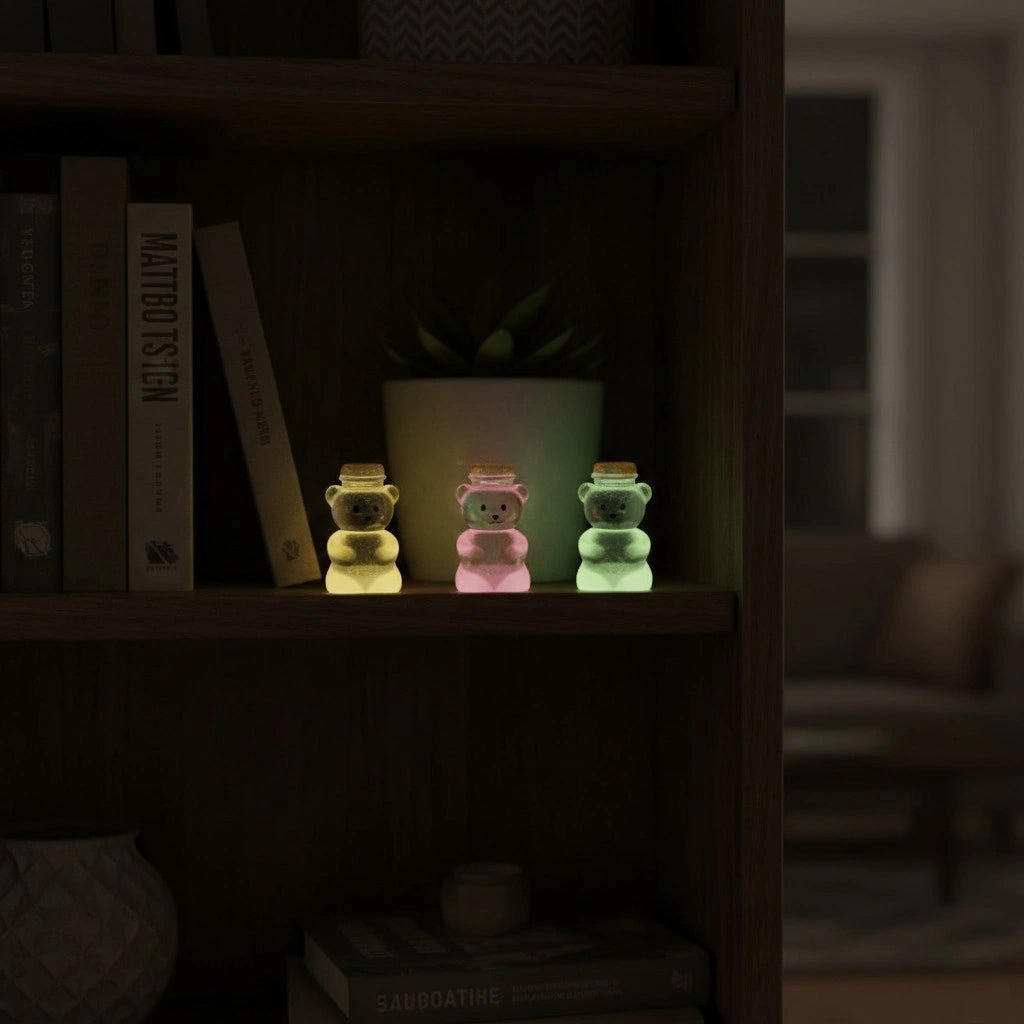 Miniature Glow Honey Bear Assorted (1pc)