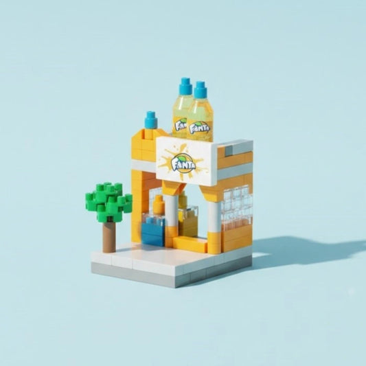 Sunny Juice Bar Street Shop Building Block (1Pc)