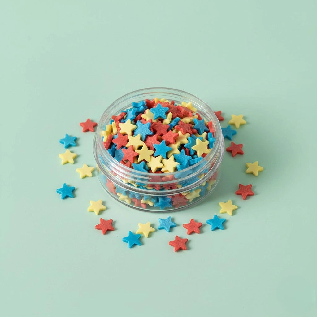 Miniature Polymer Clay Stars Assorted (10pcs)