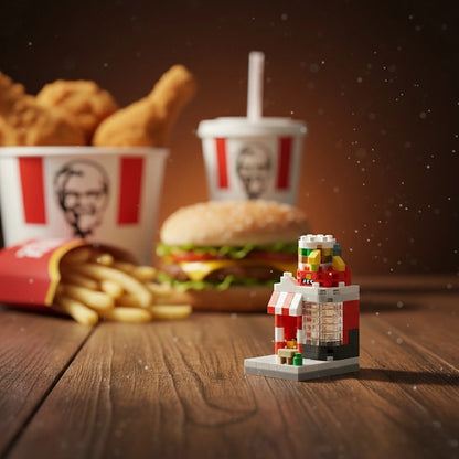 Urban Burger Corner Shop Building Block (1Pc)