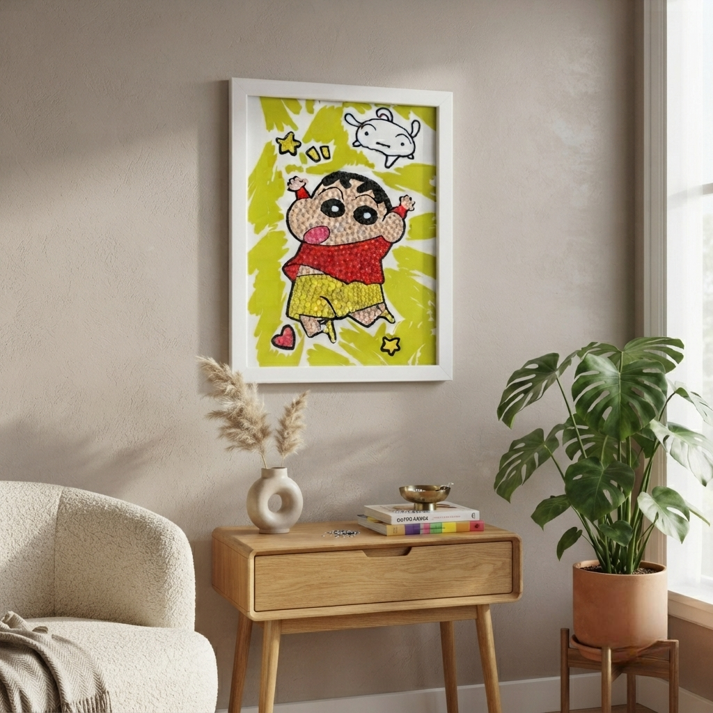 Jumping Shinchan Diamond Painting Kit (1Pc)