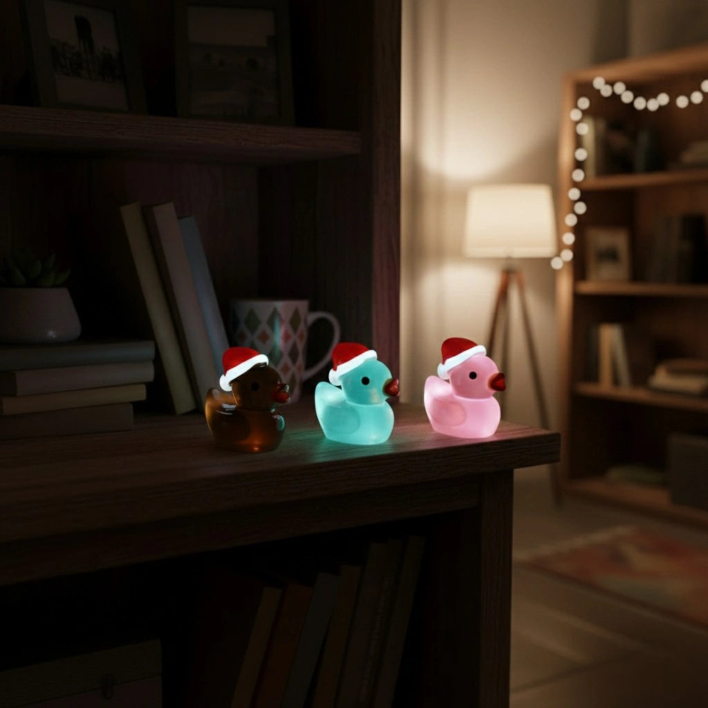 Miniature Glow Christmas Hat Duck Assorted (1pc)