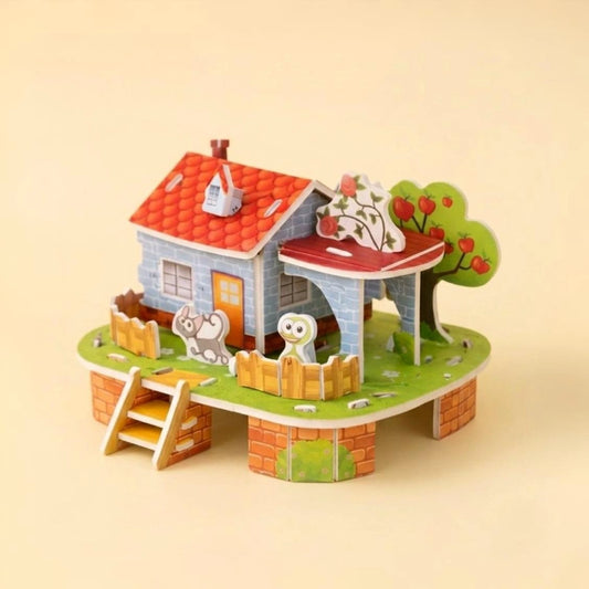 Pet Meadow House 3D Puzzle (1Pc)