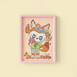 Labubu Rebel Diamond Art Painting Kit (1Pc) on the light background.