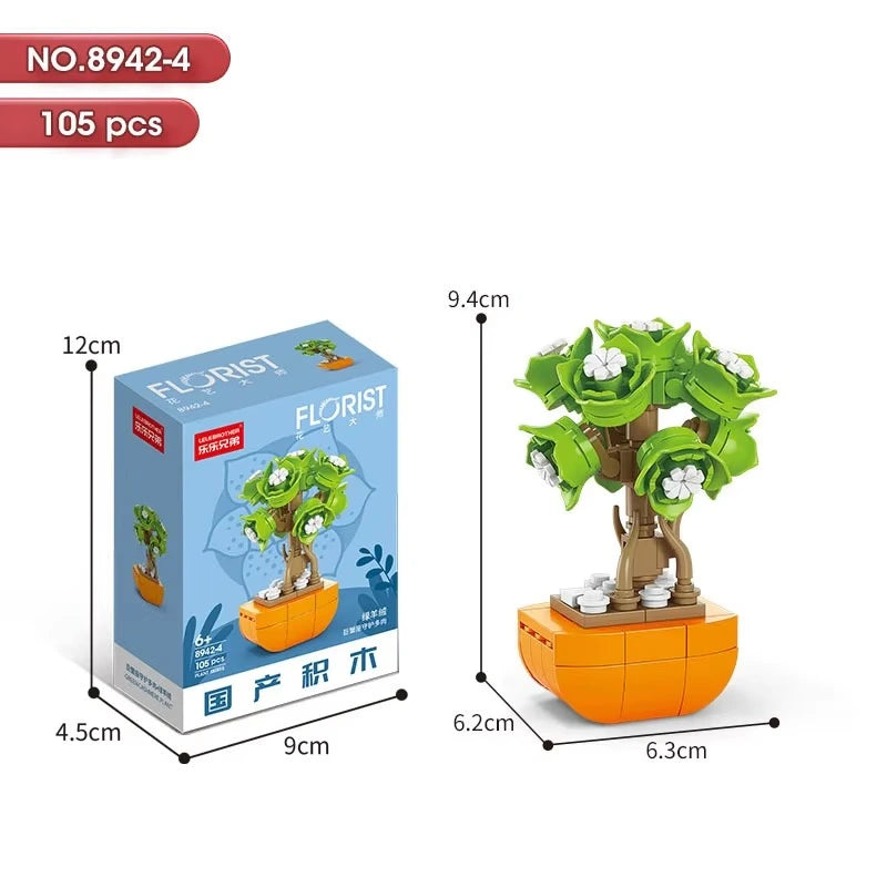 Green Kashmere Building Block Toy Plant (1Pc)