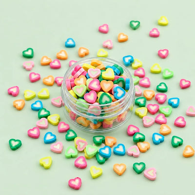 Miniature Polymer Clay Heart Fimo Assorted (10pcs)