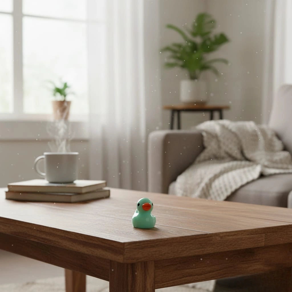 Miniature Ducks (1pc) on the table.