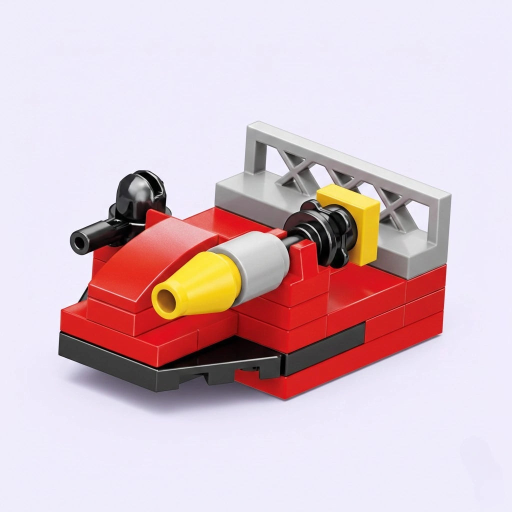 Rescue boat Building Block (1Pc) in the light background.