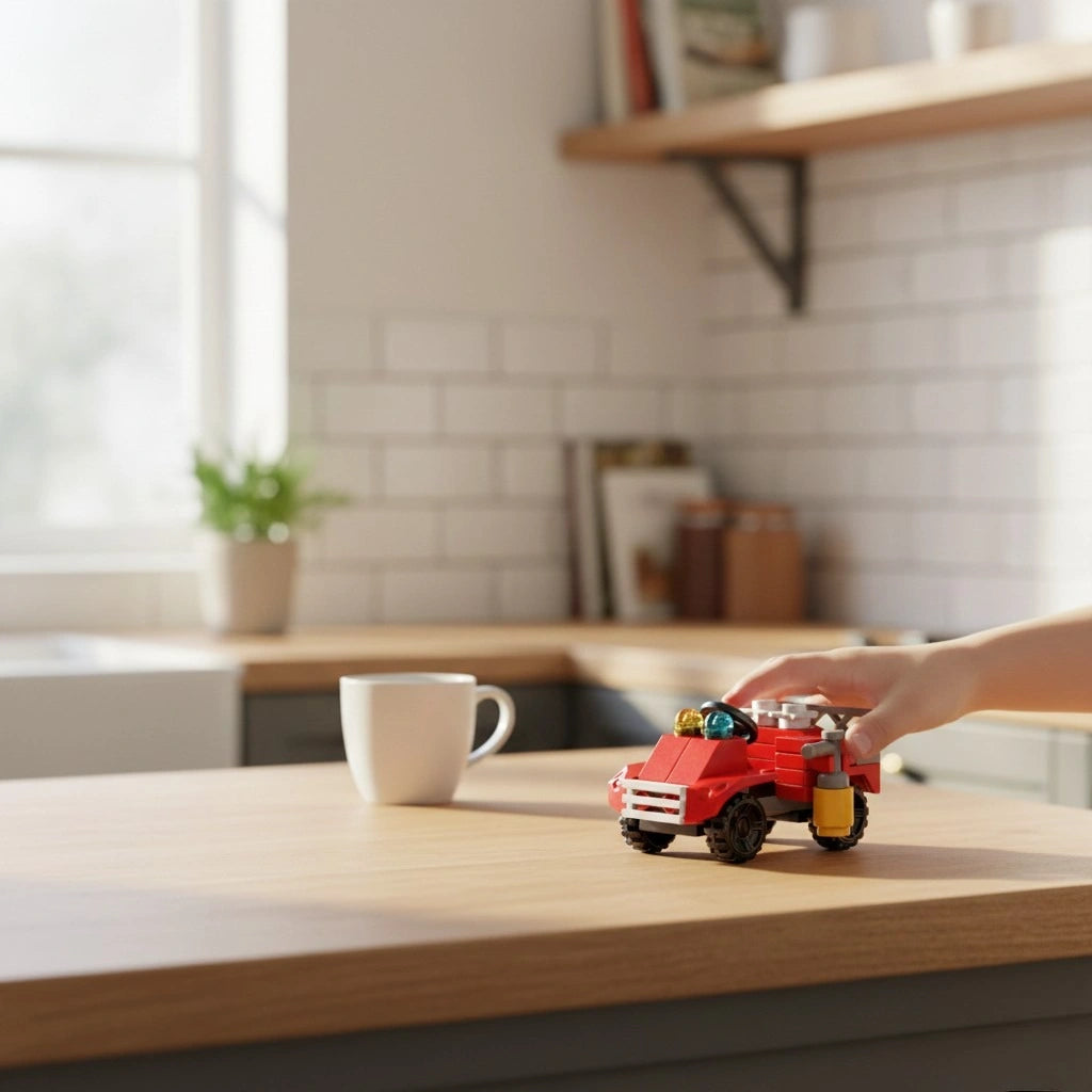 Emergency Vehicle Building Block (1Pc)  on the table.