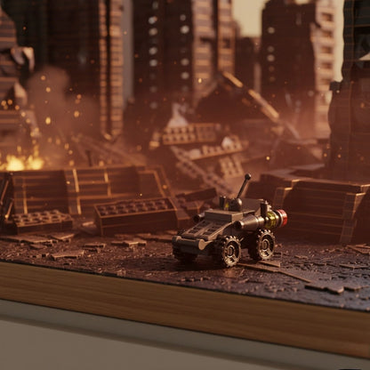 Armored Vehicle Building Block (1Pc) on the battle field.