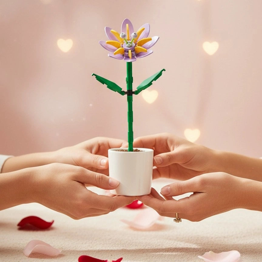 Sharing Lotus Flower Building Block (1Pc) with lovely partner.