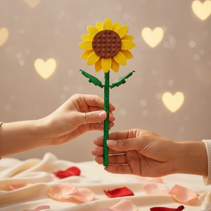 Sharing Sunflower Flower Building Block (1Pc) with your lovely partner.