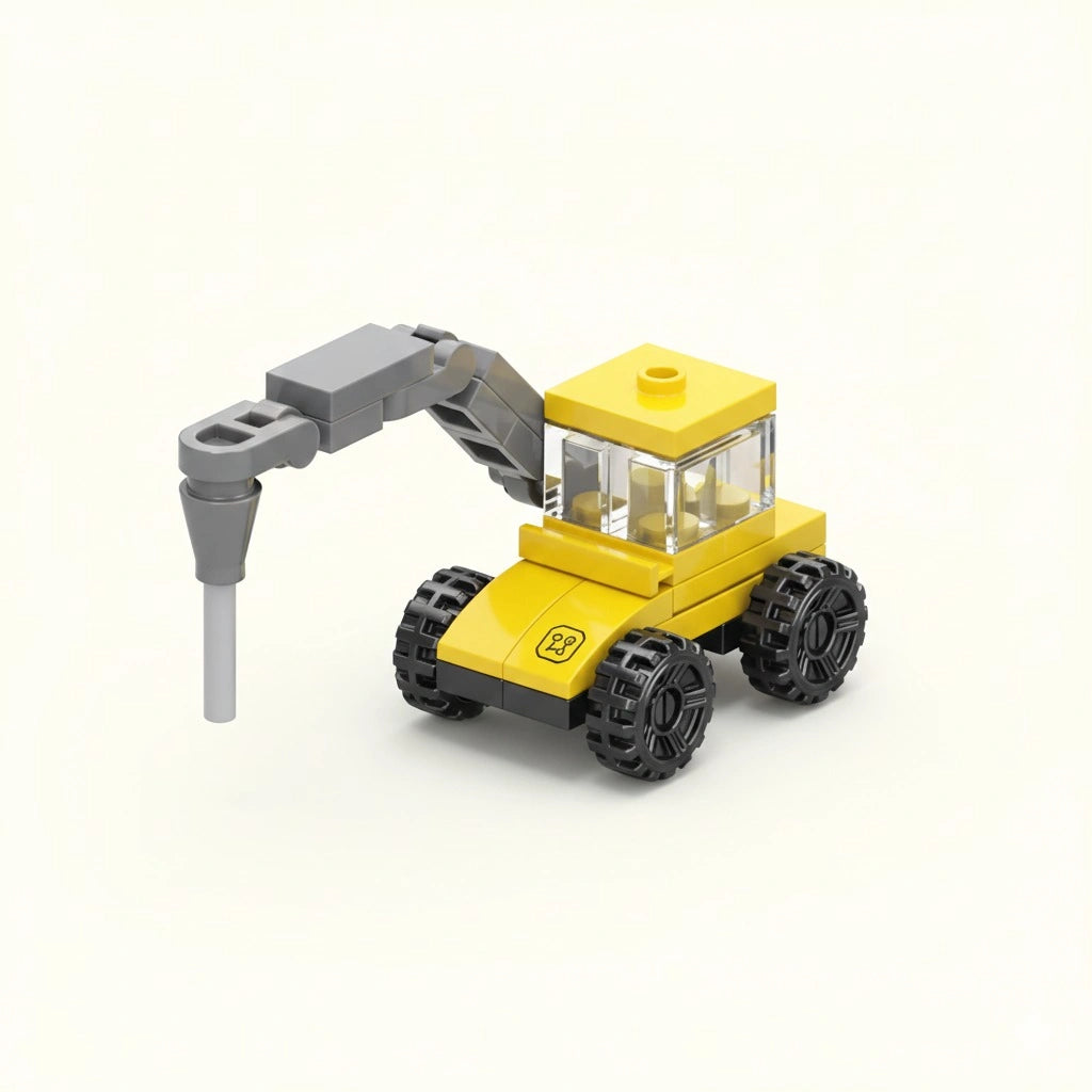 Drilling machine Building Block (1Pc) on the light background.