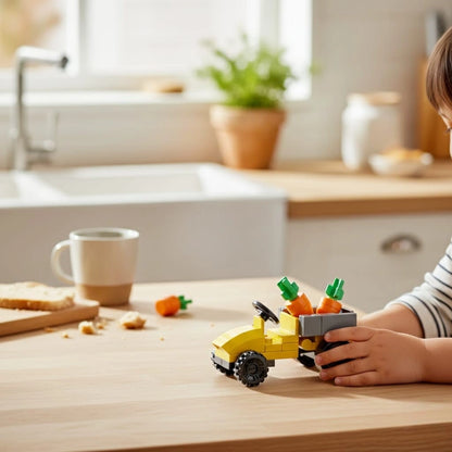 Child is playing with Tractor Building Block (1Pc) .
