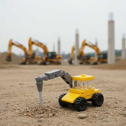Drilling machine Building Block (1Pc) on the construction site.