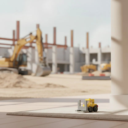 Forklift Building Block (1Pc) on the construction side.