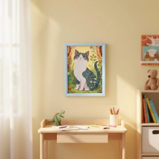 Forest Cat Diamond Art Painting Kit (1Pc)