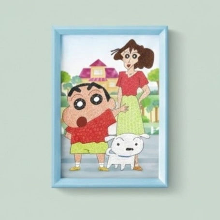 Family Shinchan Diamond Painting Kit (1Pc)