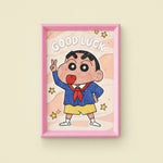Good Luck Shinchan Diamond Painting Kit (1Pc) on the light background.