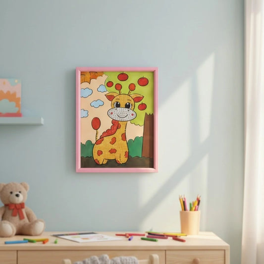 Happy Giraffe Diamond Art Painting Kit (1Pc)