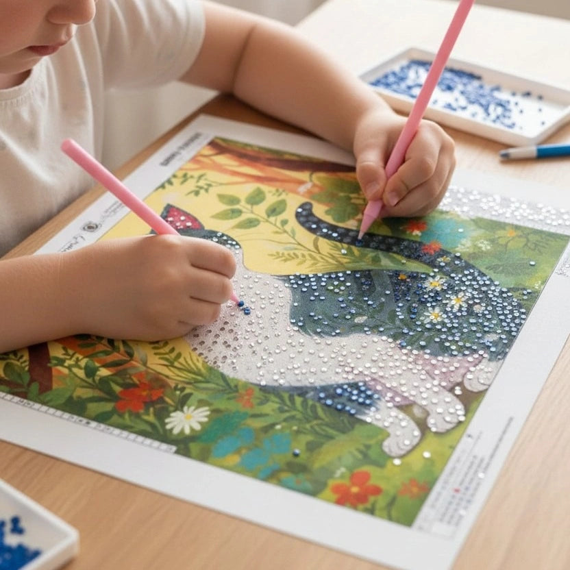 Forest Cat Diamond Art Painting Kit (1Pc)