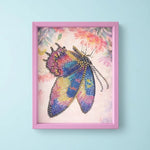 Jewel Butterfly Diamond Art Painting Kit (1Pc) on the blue background.