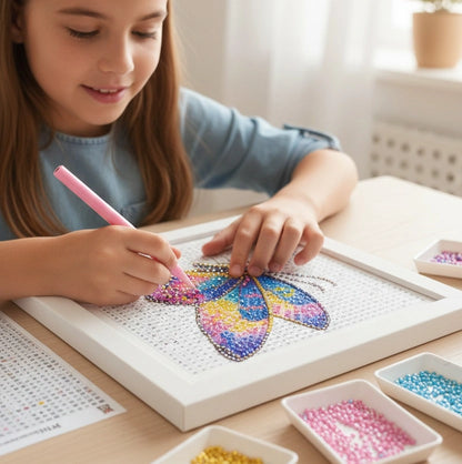 Jewel Butterfly Diamond Art Painting Kit (1Pc)