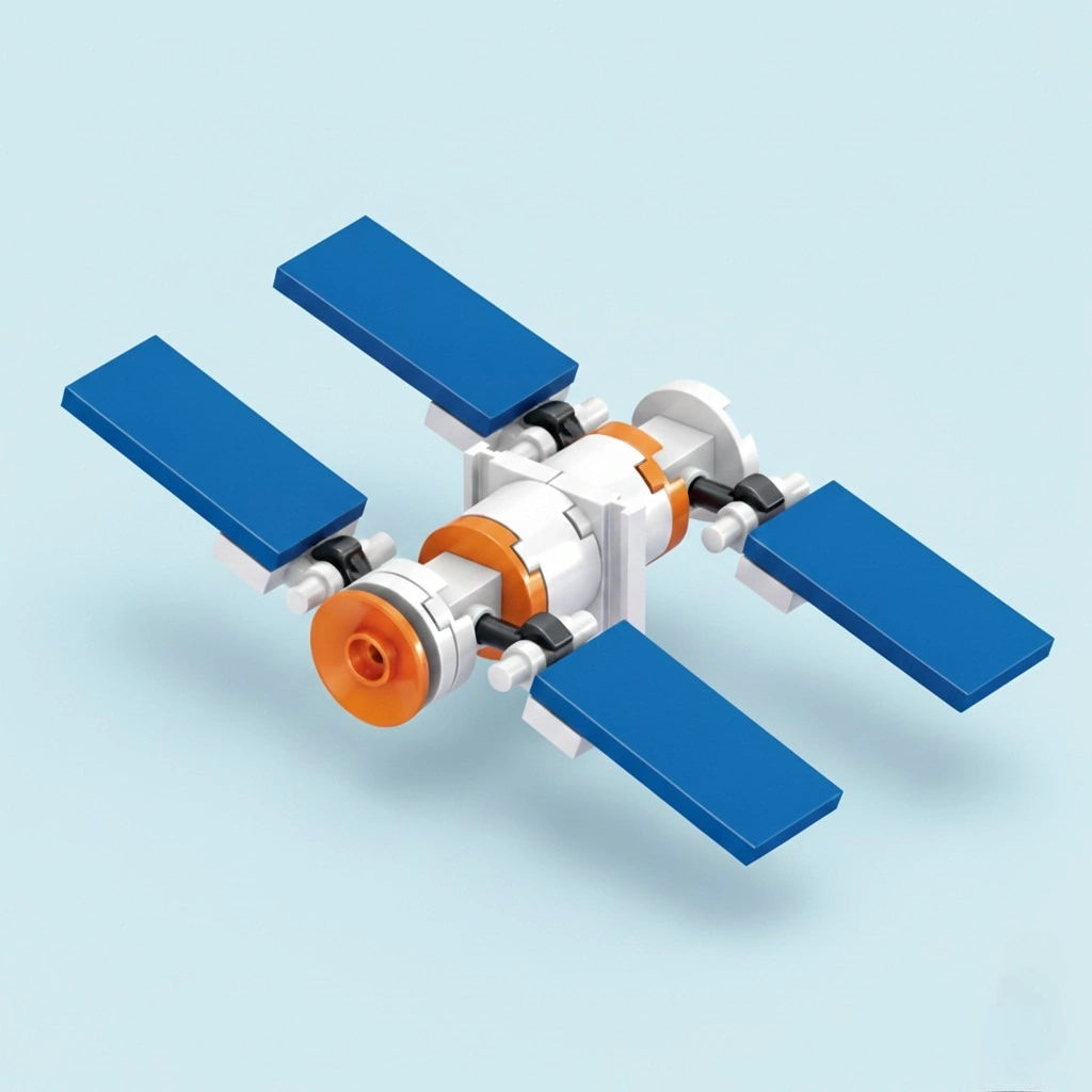 Quad Wing Space Satellite Building Block (1Pc)