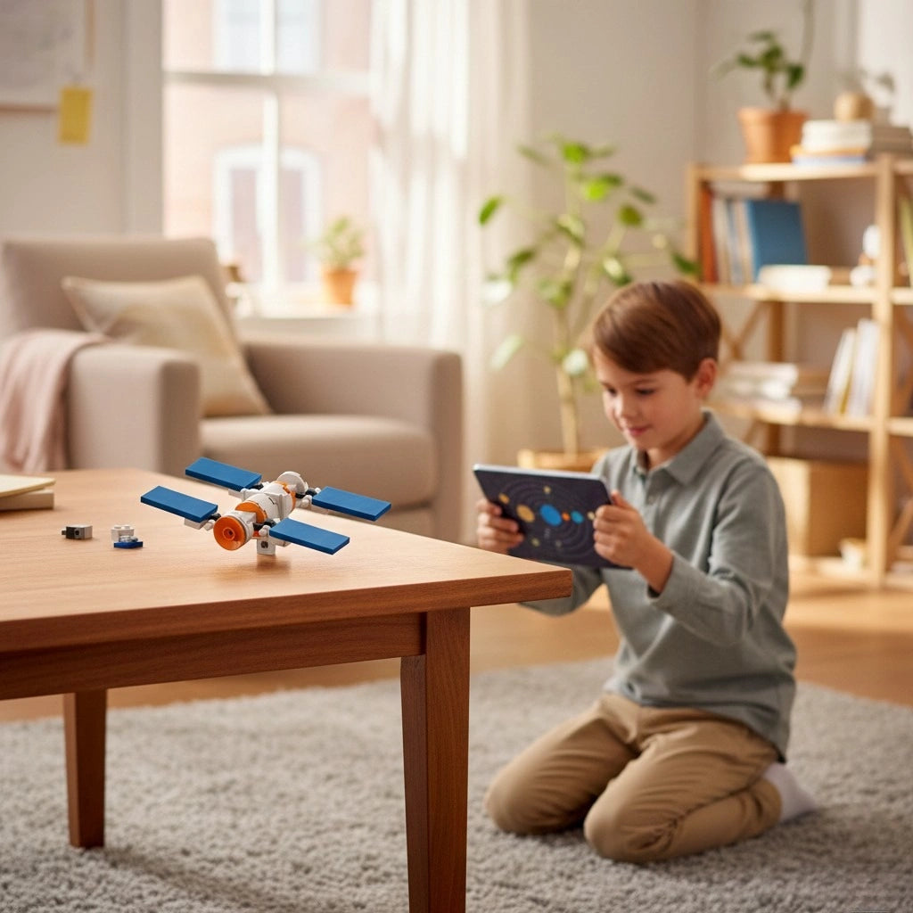 Quad Wing Space Satellite Building Block (1Pc)