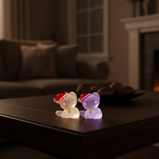 Minature Glow Christmas Cat (1pc)