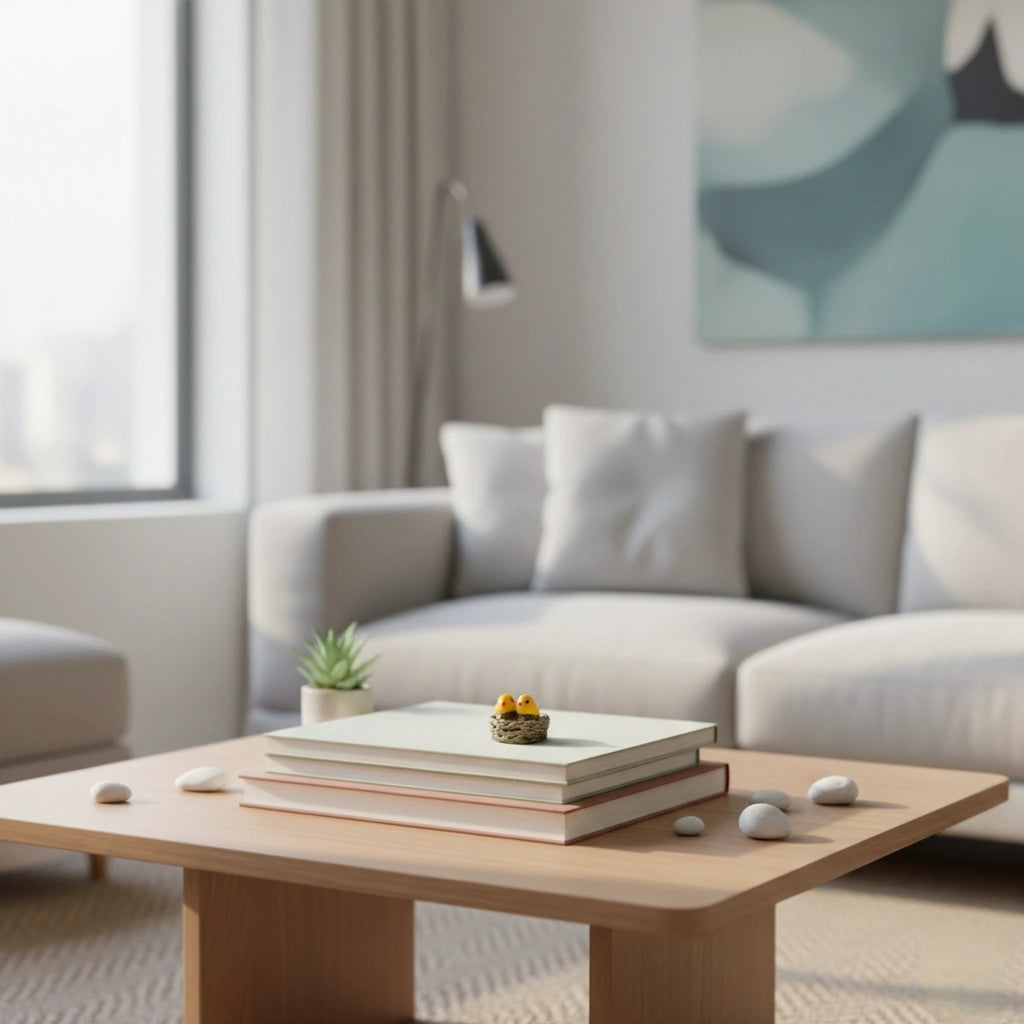 Miniature Bird Nest on the Desk.