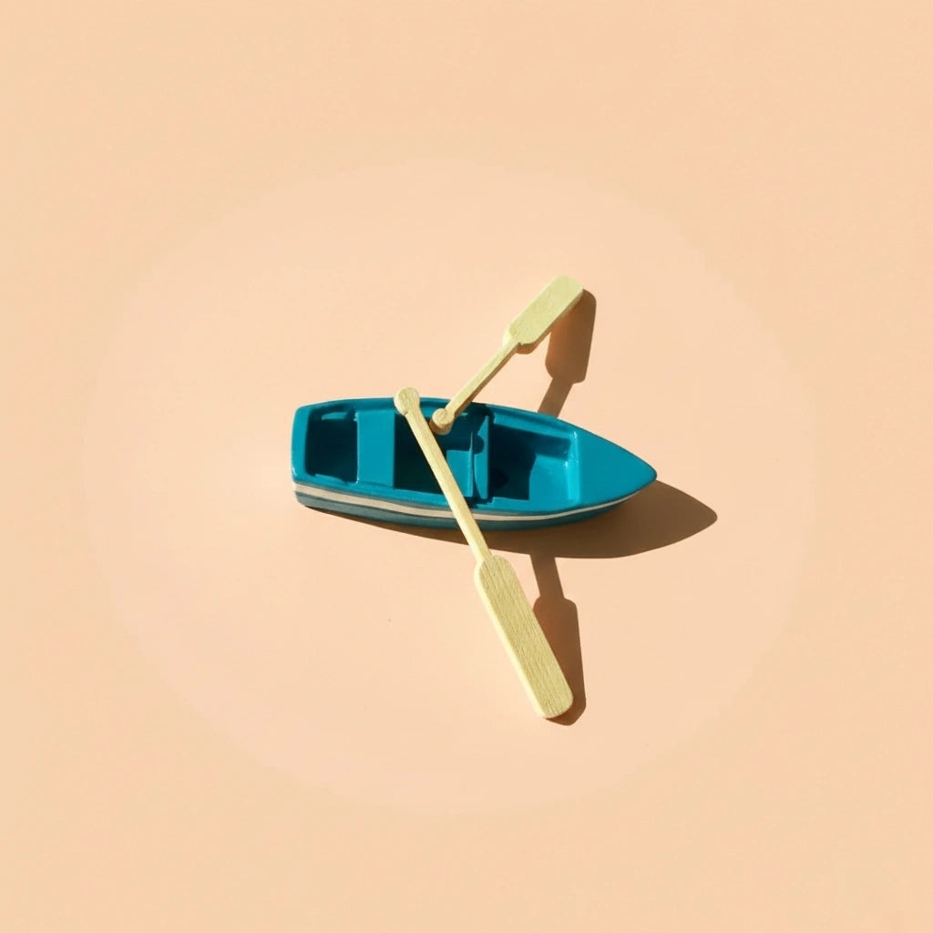 Miniature Boat with Oars Assorted (1pc)