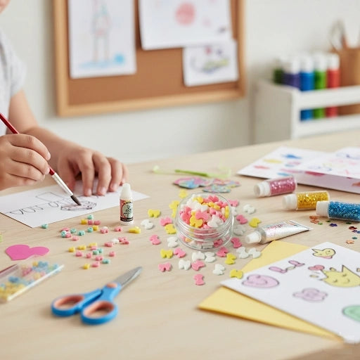Miniature Polymer Clay Mixed Butterfly (10pcs) used in crafting.