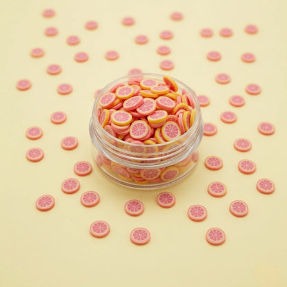 Miniature Polymer Clay Pink Orange (10pcs)