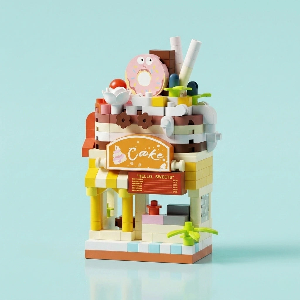 Sweet Treat Cake Shop Building Blocks (1Pc)