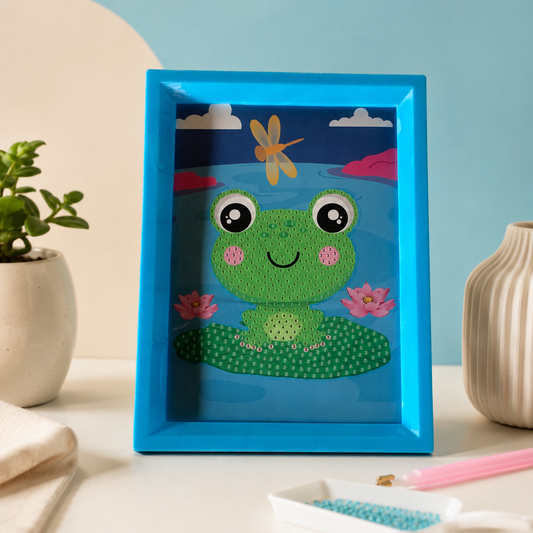 Lotus Pond Frog Diamond Painting Kit (1Pc)