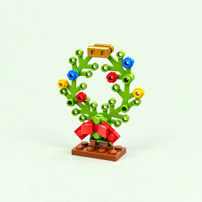 Floral Christmas Wreath Christmas Building Block (1Pc)
