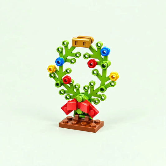 Floral Christmas Wreath Christmas Building Block (1Pc)