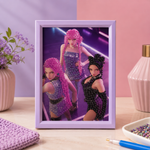 Neon Fashion Girl Trio Diamond Painting Kit (1Pc)