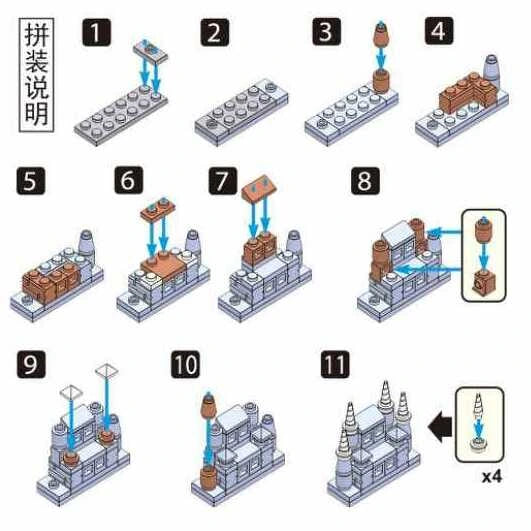 Neuschwanstein Castle Building Block (1Pc)