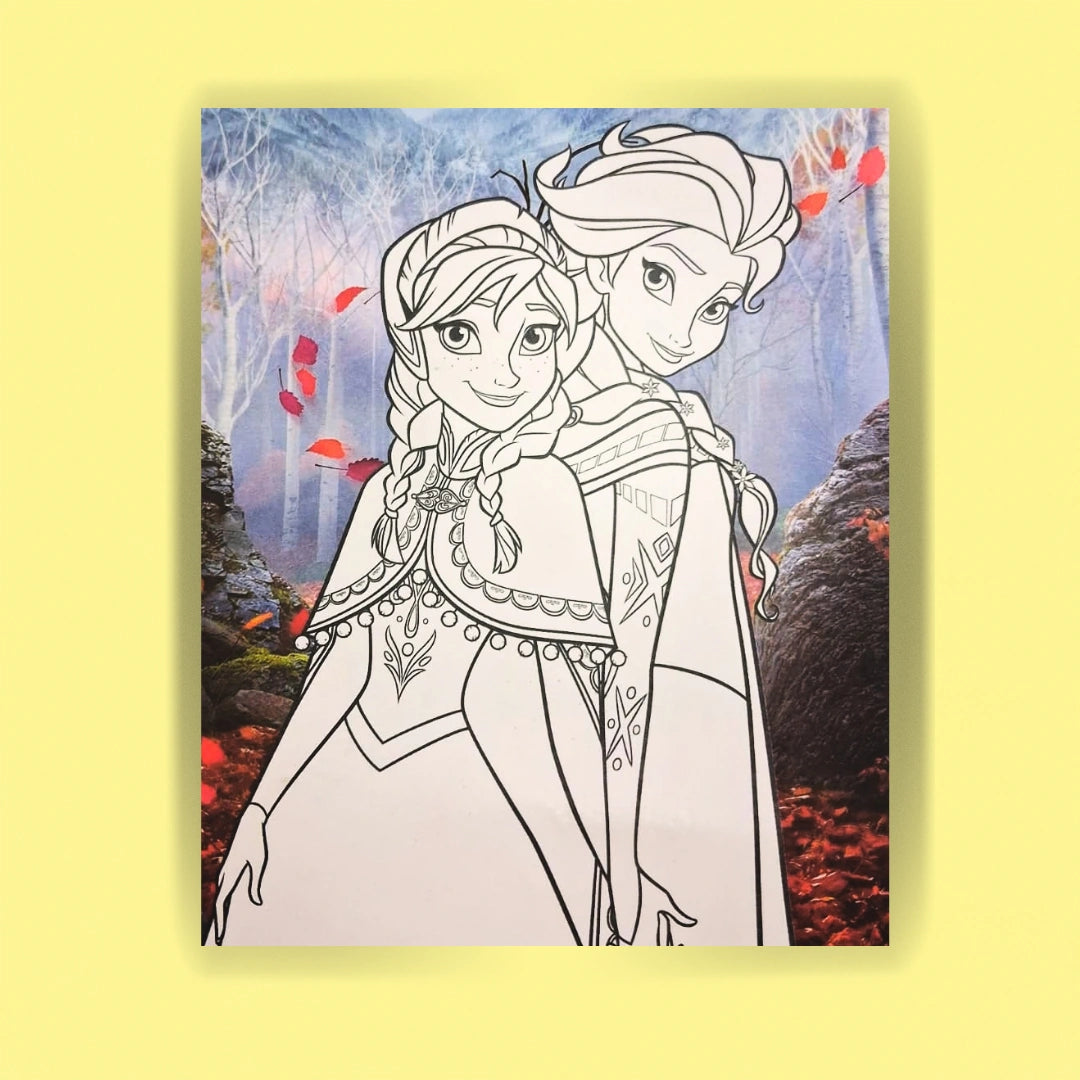 Royal Sisters Colouring Sheet (1pc)